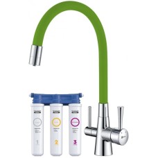 Смеситель для кухни с фильтром Lemark Comfort LM3075C-Green + H851P00