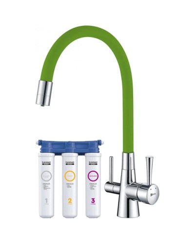 Смеситель для кухни с фильтром Lemark Comfort LM3075C-Green + H851P00