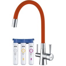 Смеситель для кухни с фильтром Lemark Comfort LM3075C-Orange + H851P00