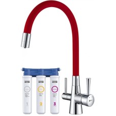 Смеситель для кухни с фильтром Lemark Comfort LM3075C-Red + H851P00