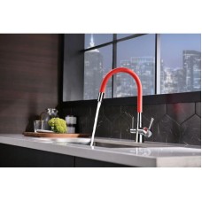 Смеситель для кухни с фильтром Lemark Comfort LM3075C-Red + H851P00