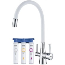 Смеситель для кухни с фильтром Lemark Comfort LM3075C-White + H851P00