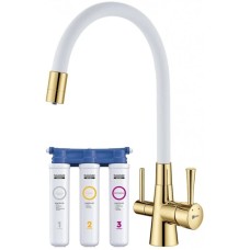 Смеситель для кухни с фильтром Lemark Comfort LM3075G-White + H851P00