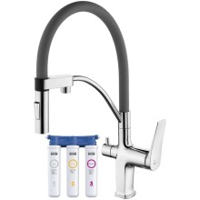 Смеситель для кухни с фильтром Lemark Comfort LM3074C-Gray + H851P00