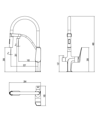 Смеситель для кухни с фильтром Lemark Comfort LM3074C-White + H851P00