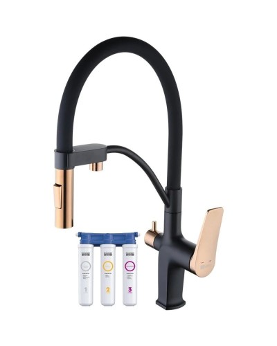 Смеситель для кухни с фильтром Lemark Bronx LM3761BLR + H851P00