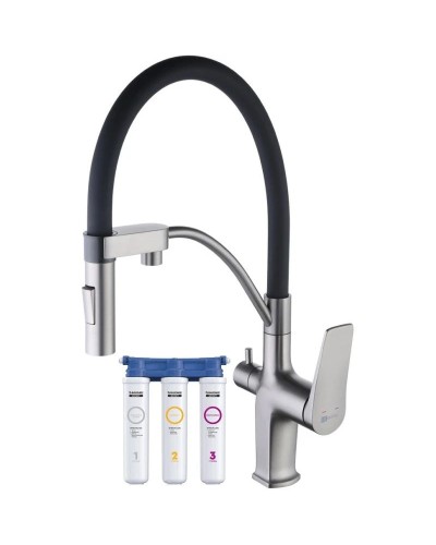 Смеситель для кухни с фильтром Lemark Bronx LM3761GM + H851P00