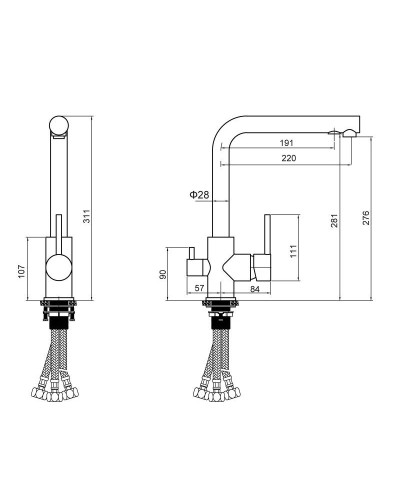 Смеситель для кухни с фильтром Timo Saona 2376/03F + H851P00