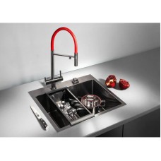 Смеситель для кухни с фильтром Omoikiri Kanto-PVD-GM вороненая сталь 4994013 + H851P00