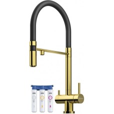 Смеситель для кухни с фильтром Omoikiri Kanto-PVD-LG  светлое золото 4994014 + H851P00