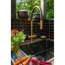 Смеситель для кухни с фильтром Omoikiri Kanto-PVD-LG  светлое золото 4994014 + H851P00