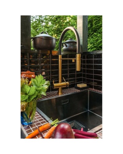 Смеситель для кухни с фильтром Omoikiri Kanto-PVD-LG  светлое золото 4994014 + H851P00