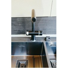 Смеситель для кухни с фильтром Omoikiri Hotaru-GM-WH вороненая сталь/белый 4994053 + H851P00