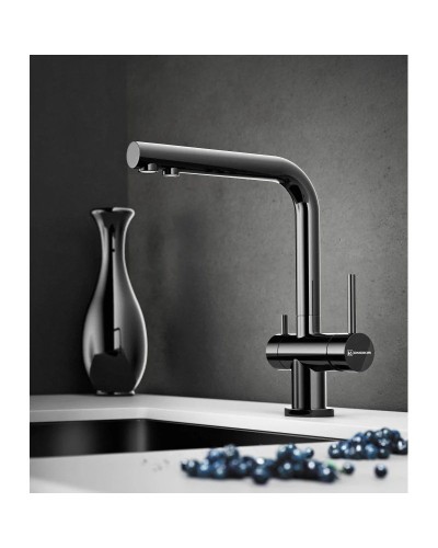 Смеситель для кухни с фильтром Omoikiri Nagano-GM вороненая сталь 4994179 + H851P00