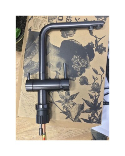 Смеситель для кухни с фильтром Omoikiri Nagano-GM вороненая сталь 4994179 + H851P00