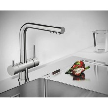 Смеситель для кухни с фильтром Omoikiri Takamatsu нержавеющая сталь 4994085 + H851P00