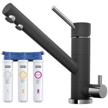 Смеситель для кухни с фильтром Omoikiri Tonami-BL черный 4994058 + H851P00