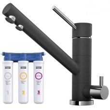 Смеситель для кухни с фильтром Omoikiri Tonami-BL черный 4994058 + H851P00