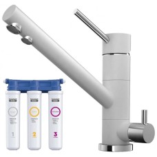 Смеситель для кухни с фильтром Omoikiri Tonami-WH белый  4994061 + H851P00