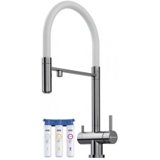 Смеситель для кухни с фильтром Omoikiri Kanto-BN-WH нержавеющая сталь 4994298 + H851P00