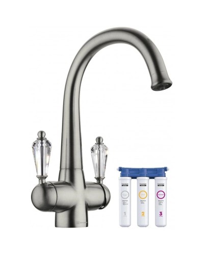 Смеситель для кухни с фильтром Omoikiri Okinawa-SI античное серебро 4994057 + H851P00