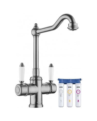 Смеситель для кухни с фильтром Omoikiri Tottori-SI античное серебро 4994046 + H851P00