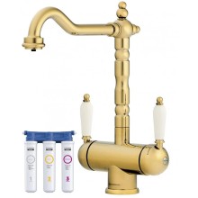 Смеситель для кухни с фильтром Omoikiri Amagasaki-G золото 4994019 + H851P00