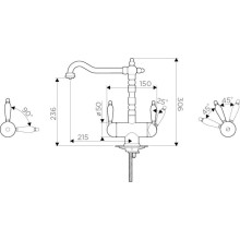 Смеситель для кухни с фильтром Omoikiri Amagasaki-DC темный шоколад 4994070 + H851P00