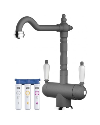 Смеситель для кухни с фильтром Omoikiri Amagasaki-PL платина 4994071 + H851P00