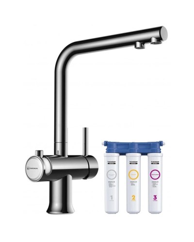 Смеситель для кухни с фильтром Omoikiri Hotaru-CH-WH хром/белый 4994051 + H851P00