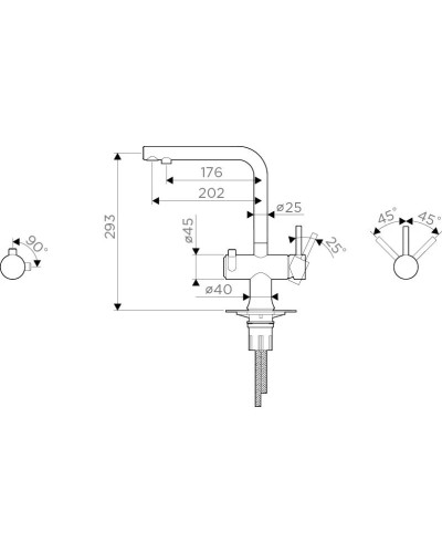Смеситель для кухни с фильтром Omoikiri Hotaru-B вороненая сталь/голубой 4994029 + H851P00