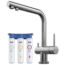 Смеситель для кухни с фильтром Omoikiri Nagano-BN нержавеющая сталь 4994011 + H851P00