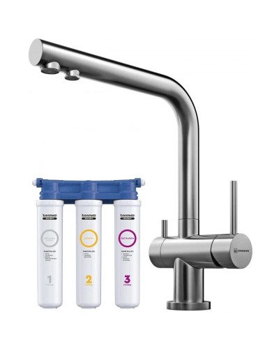 Смеситель для кухни с фильтром Omoikiri Nagano-BN нержавеющая сталь 4994011 + H851P00