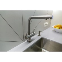 Смеситель для кухни с фильтром Omoikiri Nagano-BN нержавеющая сталь 4994011 + H851P00