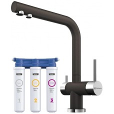 Смеситель для кухни с фильтром Omoikiri Nagano-DC темный шоколад 4994048 + H851P00