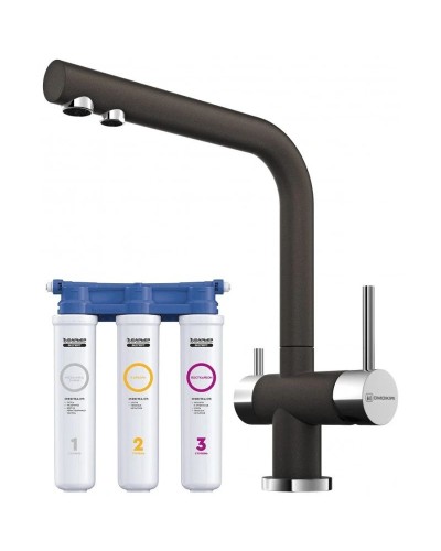 Смеситель для кухни с фильтром Omoikiri Nagano-DC темный шоколад 4994048 + H851P00