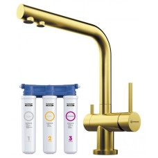 Смеситель для кухни с фильтром Omoikiri Nagano-LG светлое золото 4994178 + H851P00
