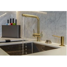 Смеситель для кухни с фильтром Omoikiri Nagano-LG светлое золото 4994178 + H851P00