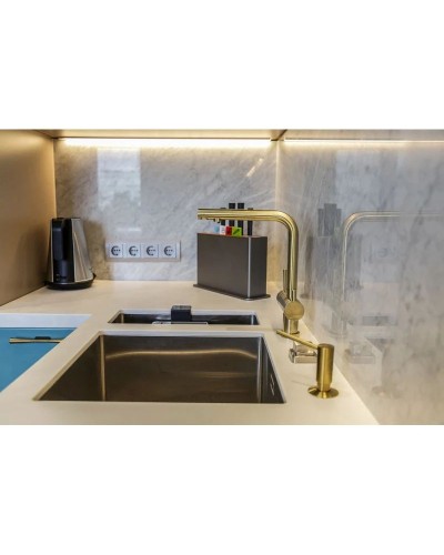 Смеситель для кухни с фильтром Omoikiri Nagano-LG светлое золото 4994178 + H851P00