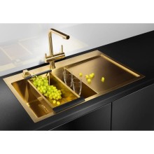 Смеситель для кухни с фильтром Omoikiri Nagano-LG светлое золото 4994178 + H851P00