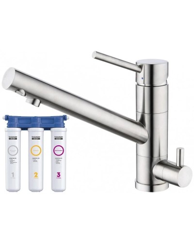 Смеситель для кухни с фильтром Omoikiri Tonami-BN нержавеющая сталь 4994018 + H851P00
