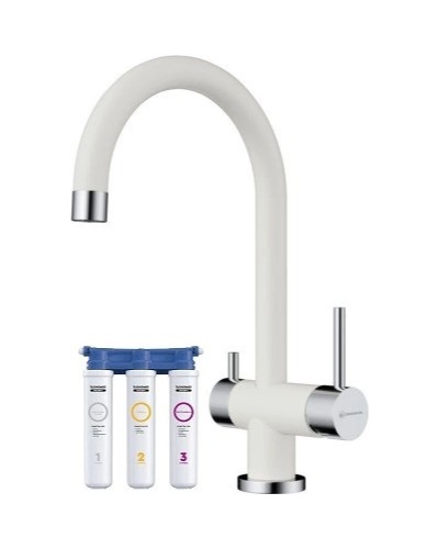 Смеситель для кухни с фильтром Omoikiri Yamada-WH белый 4994227 + H851P00