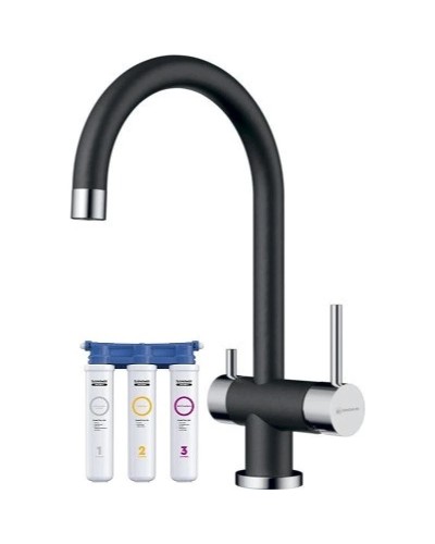 Смеситель для кухни с фильтром Omoikiri Yamada-BL черный 4994226 + H851P00