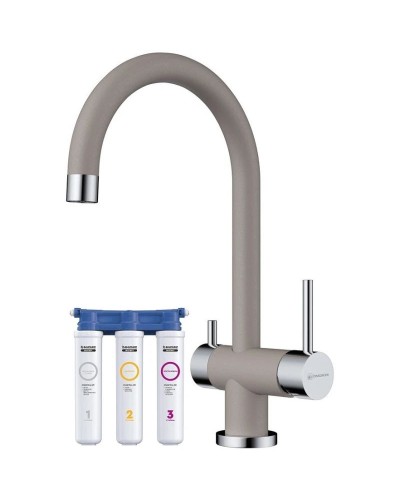 Смеситель для кухни с фильтром Omoikiri Yamada-GR ленинградский серый 4994261 + H851P00