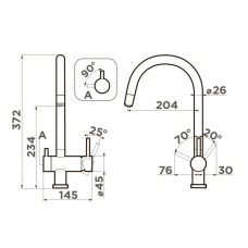 Смеситель для кухни с фильтром Omoikiri Yamada-SA бежевый 4994286 + H851P00