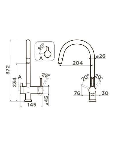 Смеситель для кухни с фильтром Omoikiri Yamada-SA бежевый 4994286 + H851P00