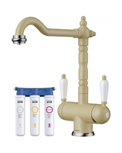 Смеситель для кухни с фильтром Omoikiri Amagasaki-MA марципан 4994233 + H851P00