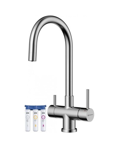 Смеситель для кухни с фильтром Omoikiri Akita нержавеющая сталь 4994086 + H851P00