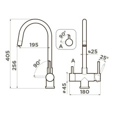 Смеситель для кухни с фильтром Omoikiri Akita нержавеющая сталь 4994086 + H851P00