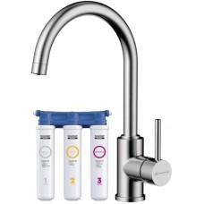 Смеситель для кухни с фильтром Omoikiri Shinagawa 2 Plus-BN нержавеющая сталь 4994339 + H851P00